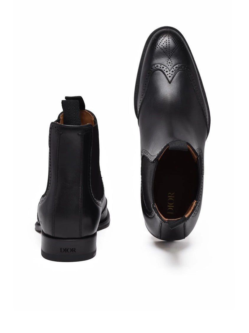 Dior Black Leather Chelsea Boots
