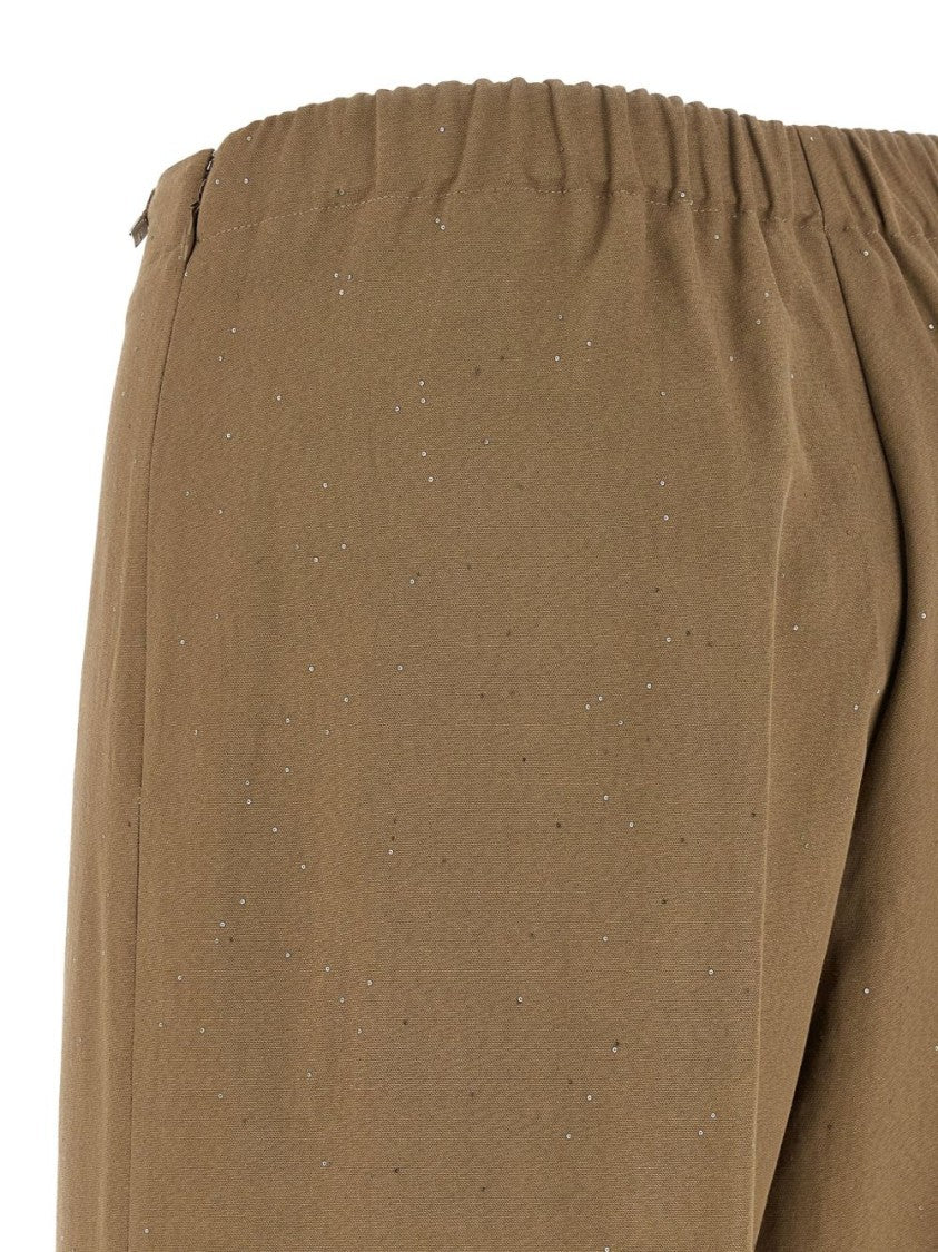 Herno Beige Wide-Leg Trousers