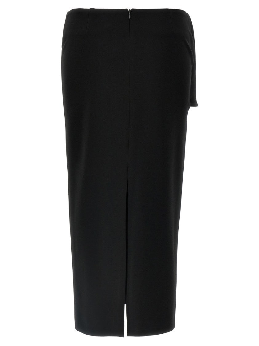 Magda Butrym Midi Skirt With Maxi 3D Floral Detail