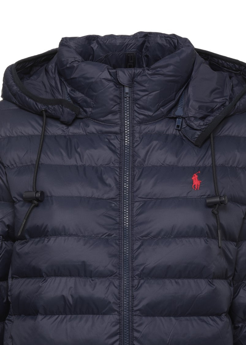 Polo Ralph Lauren Blue Quilted Removable Hood Down Jacket