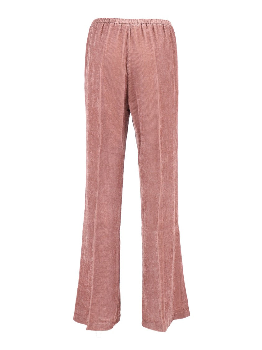 Forte Forte Essential Fluid Velvet Trousers Two Thousand Stripes