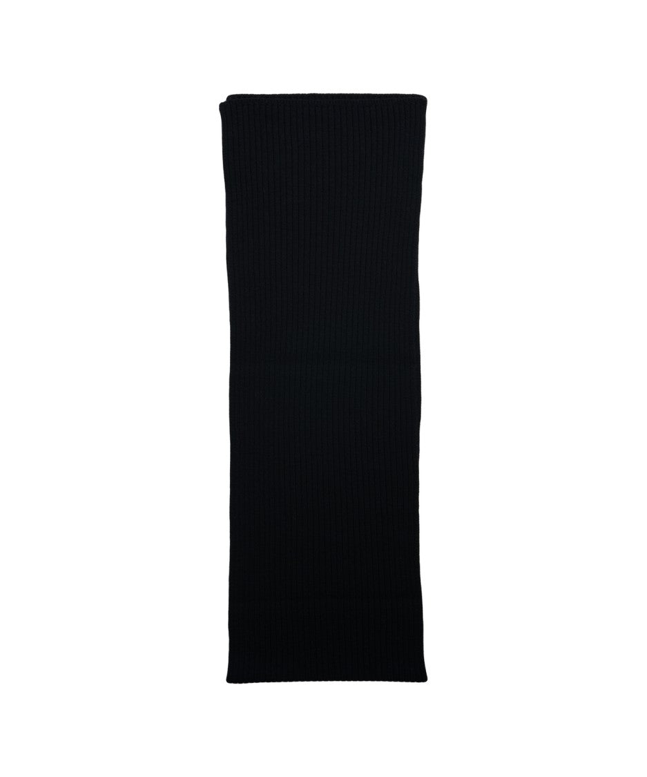 Kangra Fine Ribbed Wool Scarf With Rectangular Design