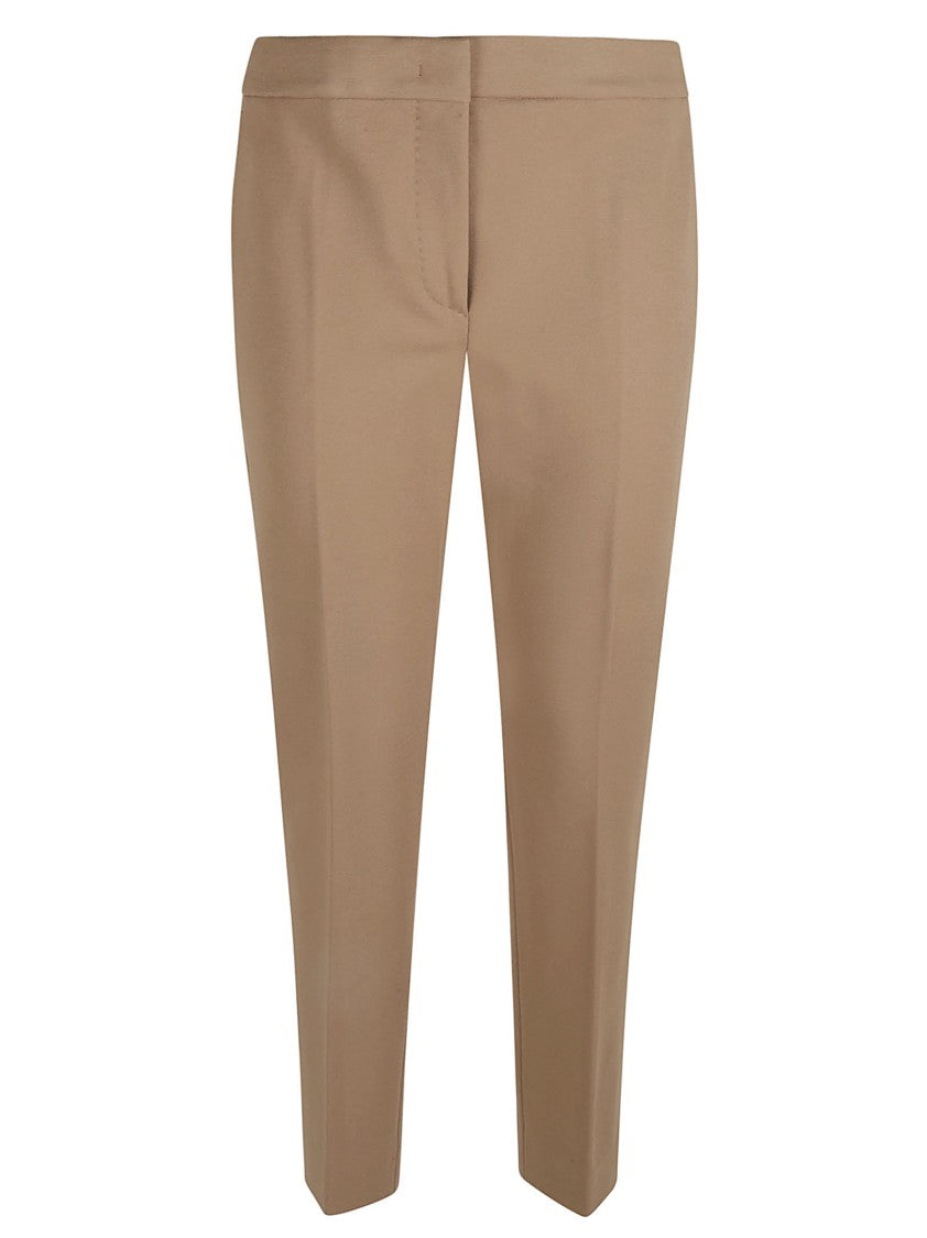 Max Mara Tailored Brown Cropped Pants With Slim Fit Design