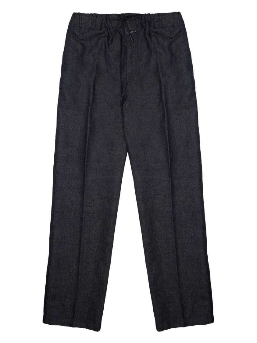 Closed Relaxed Fit Black Denim Jeans With Textured Fabric