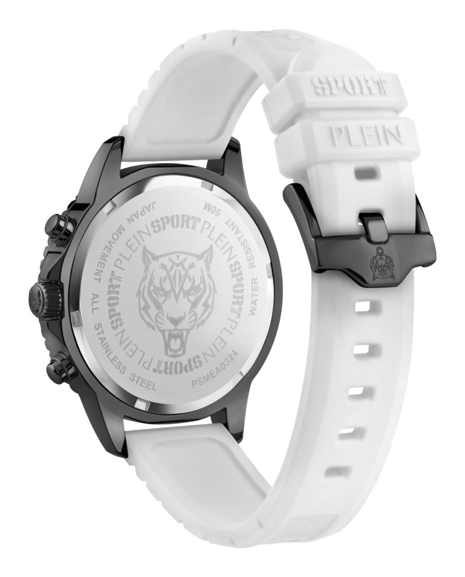 Plein Sport Chronograph Quartz Watch With Textured Black Dial