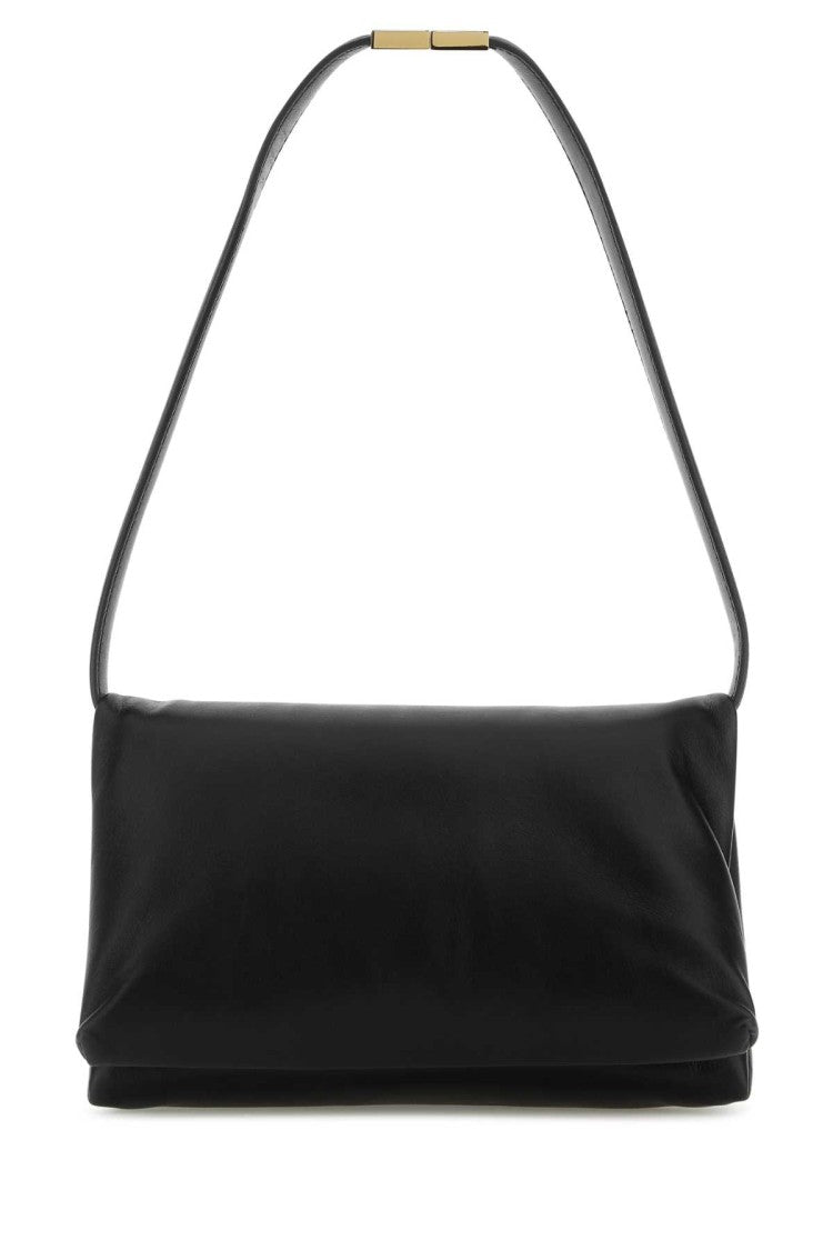 Marni Black Leather Prisma Shoulder Bag