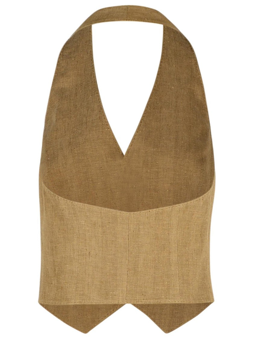 Max Mara Sauro' Beige Linen Vest