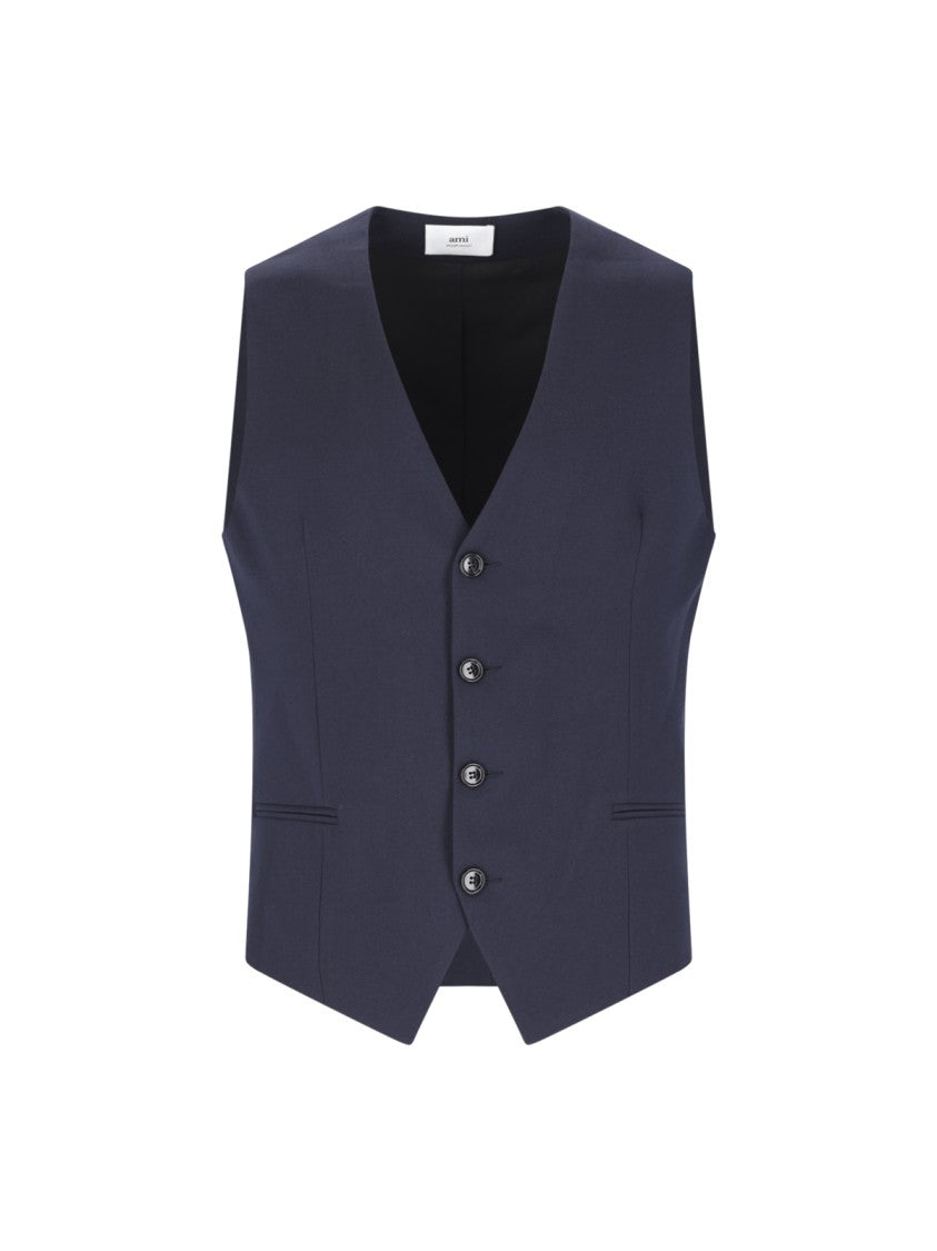 Ami V-Neck Sleeveless Vest