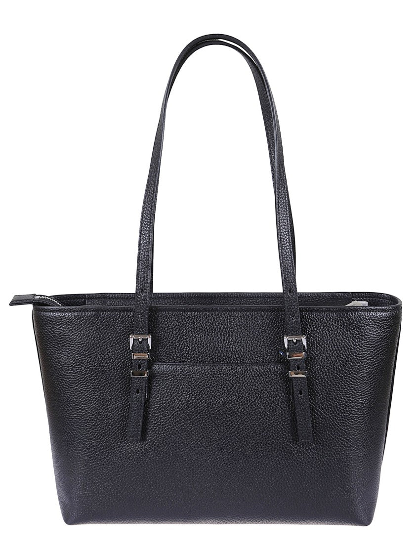 Michael Kors Textured Hammered Leather Shoulder Bag With Silver Accents