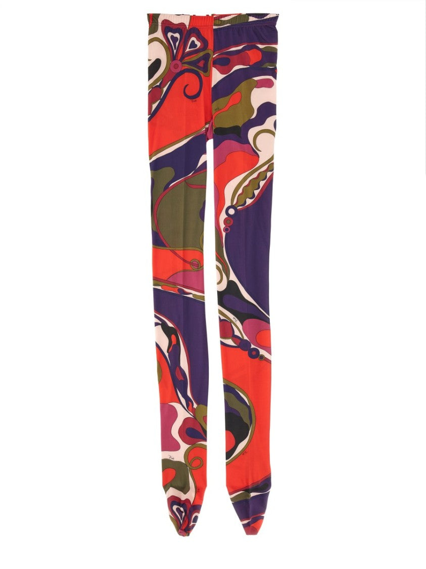 Pucci Orchid Print Tights Stocking