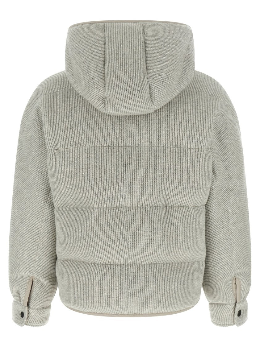 Brunello Cucinelli Lame Wool Down Jacket