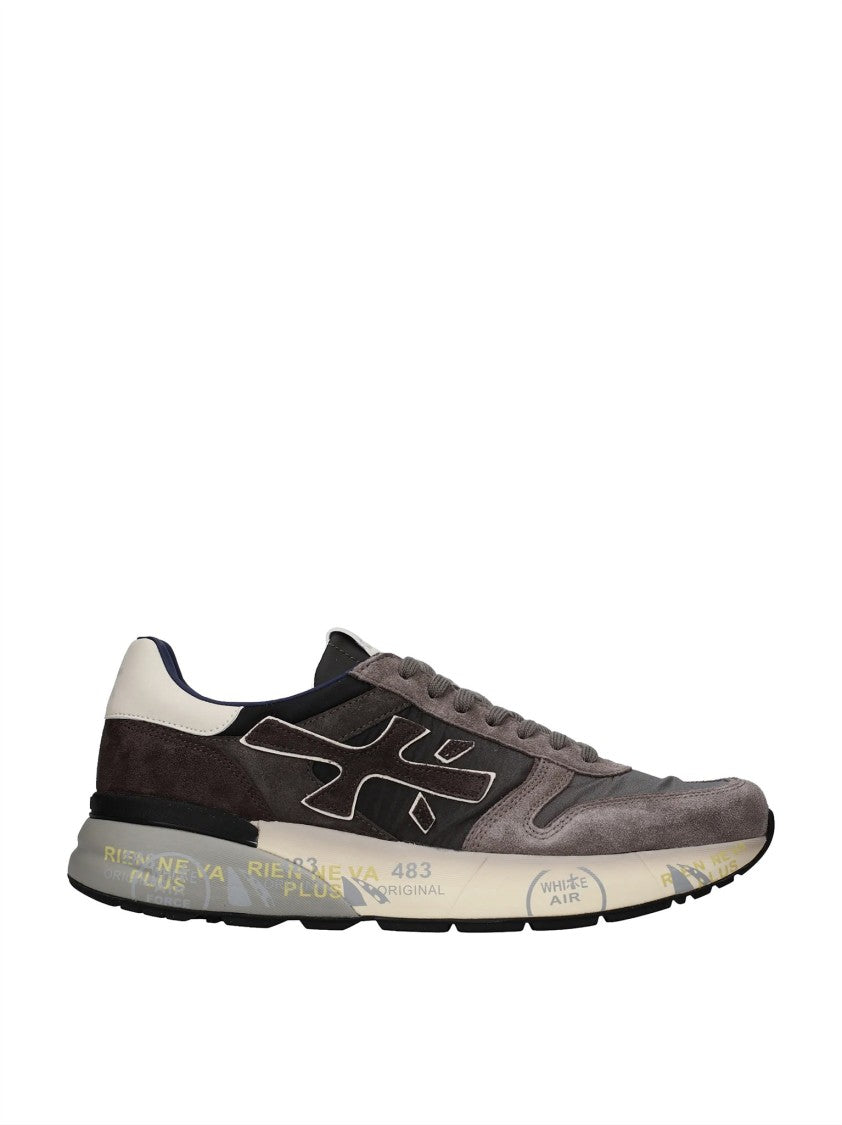 Premiata Low-Profile Suede Fabric Sneakers