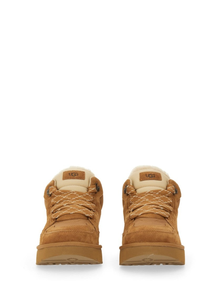 Ugg Lowmel Plush-Lined Leather Sneakers