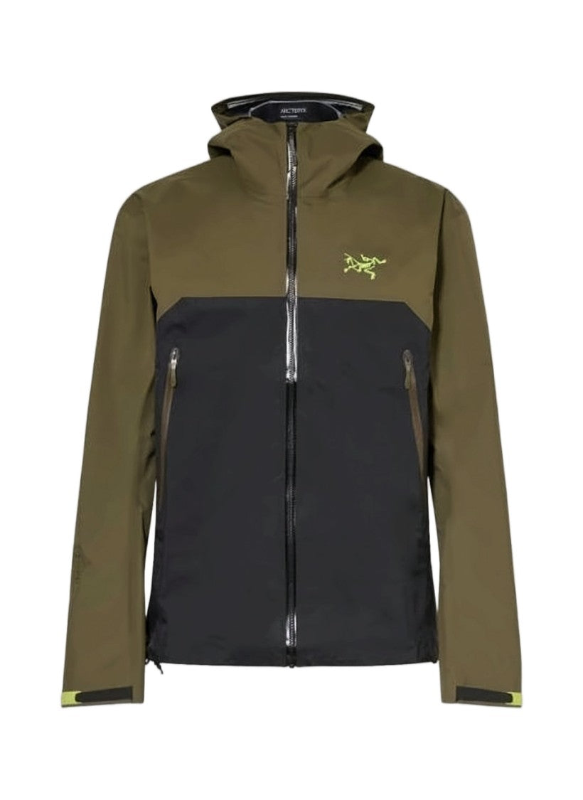 Arc'teryx Two-Tone Hooded Casual Jacket With Neon Accents