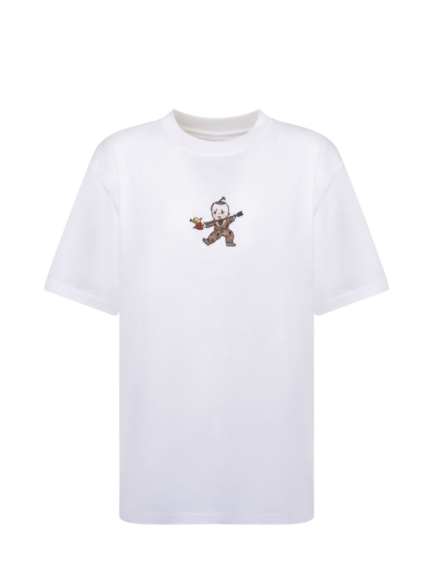 Christina Crawford Cupid Baby Embroidered Cotton T-Shirt