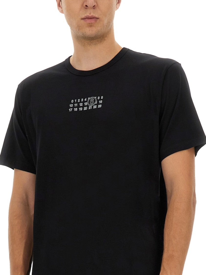 Mm6 By Maison Margiela Crew Neck T-Shirt With Minimalist Logo Design