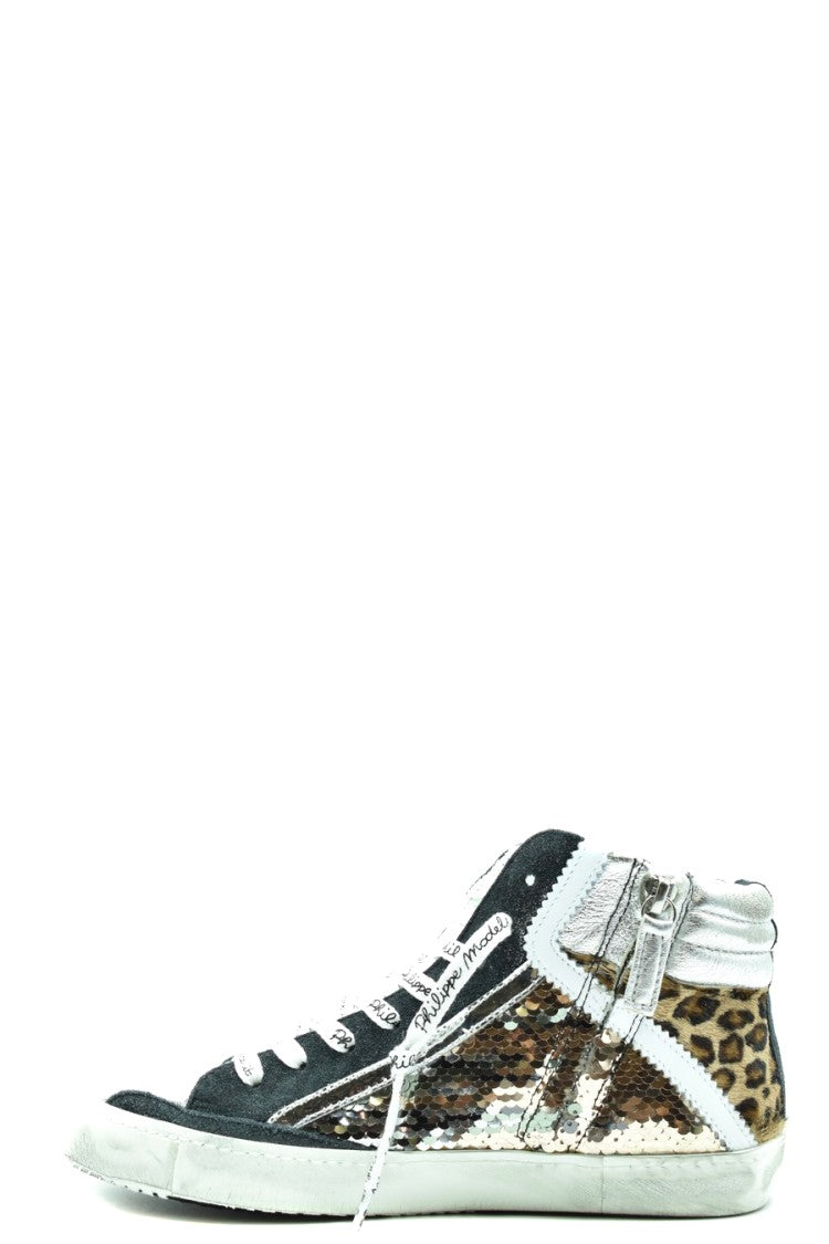 Philippe Model High-Top Sneakers With Multicolor Accents