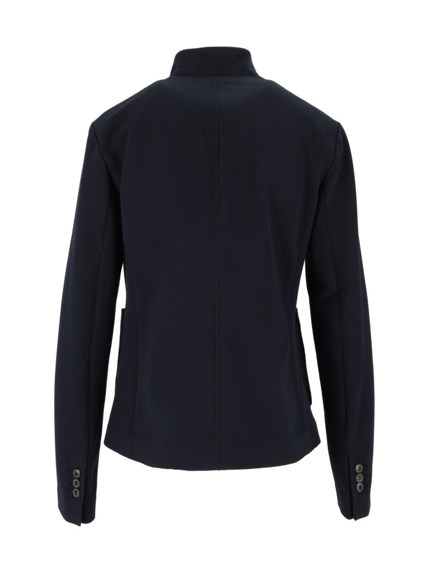 Circolo 1901 Slim-Fit High Collar Four-Button Fleece Jacket