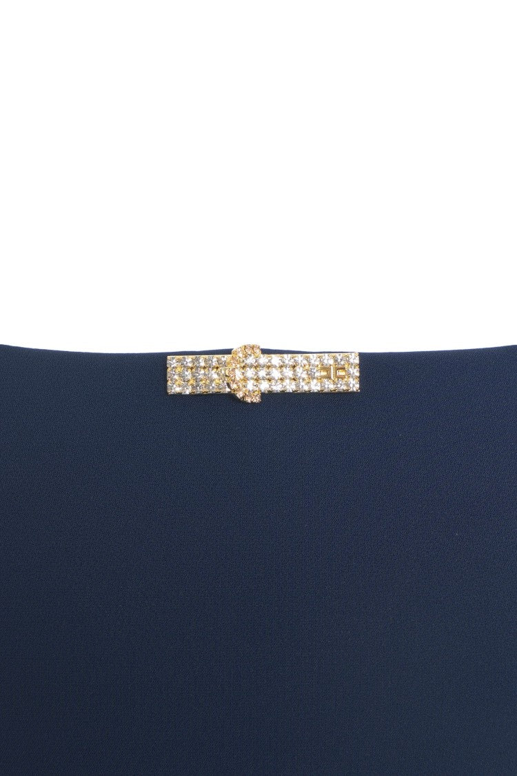 Elisabetta Franchi Evening Dress With Rhinestone Applique