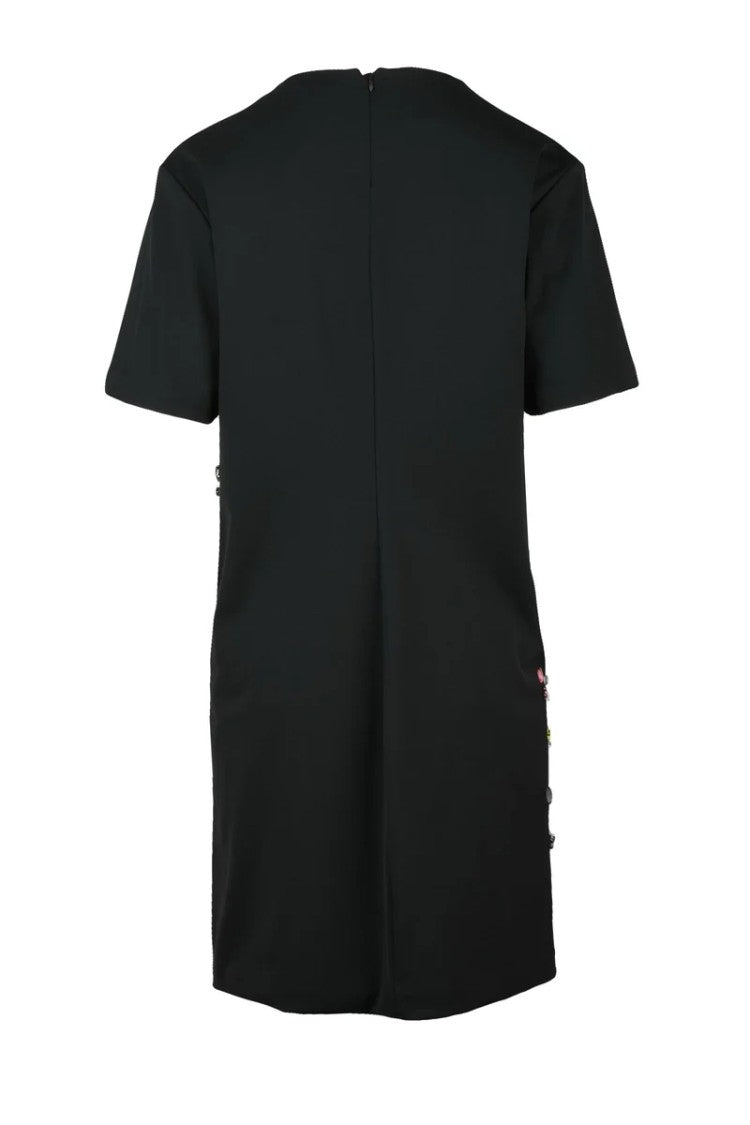 Sportmax Dress With Applications And Slit - Black