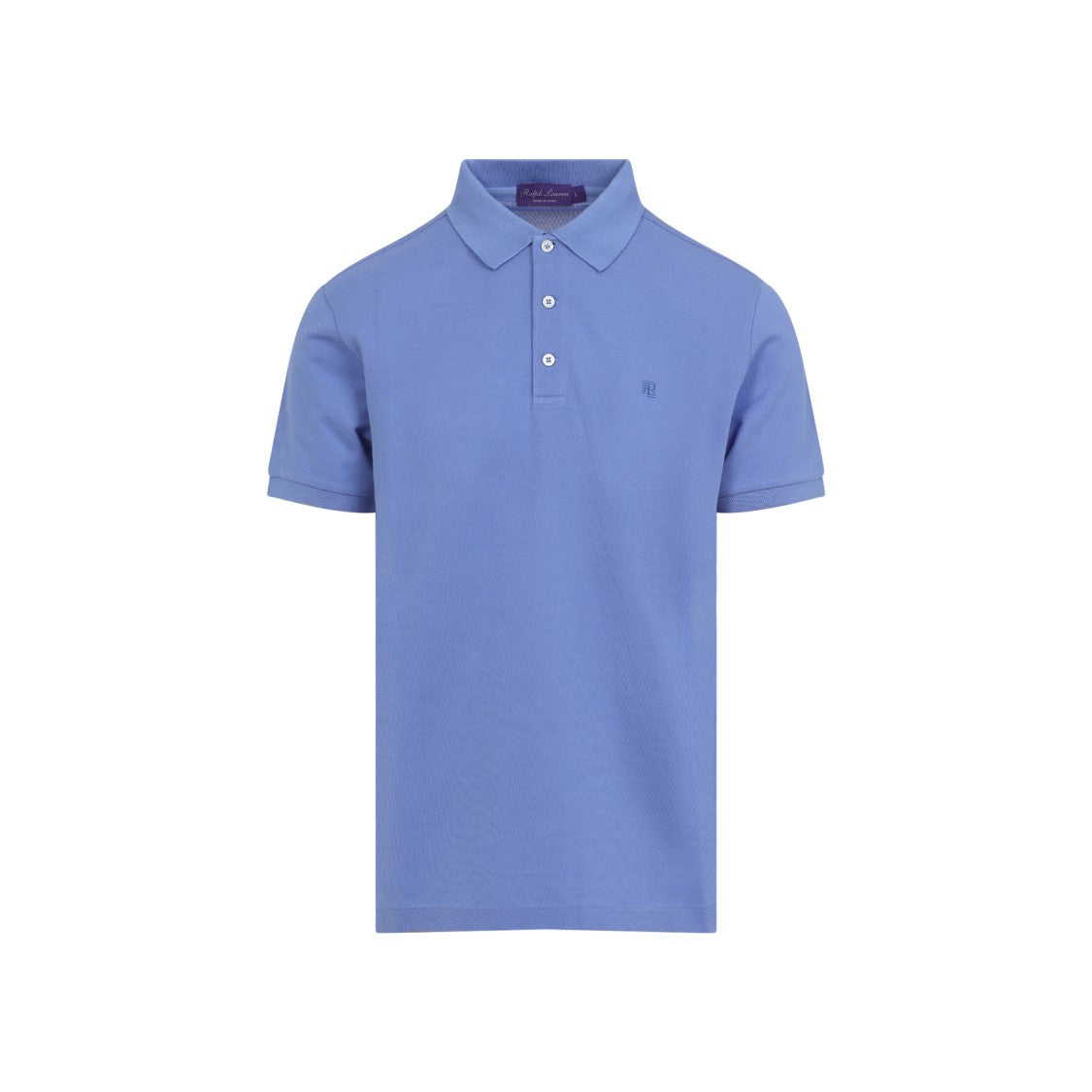 Ralph Lauren X Purple Label Timeless Blue Cotton T-Shirt With Classic Polo Design