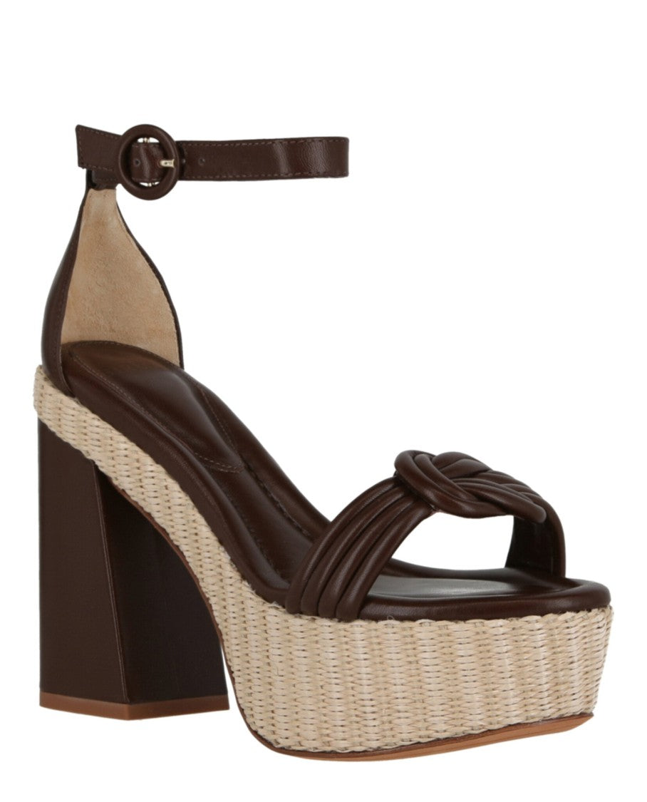 Alexandre Birman Vicky Ankle Wrap Platform Sandals