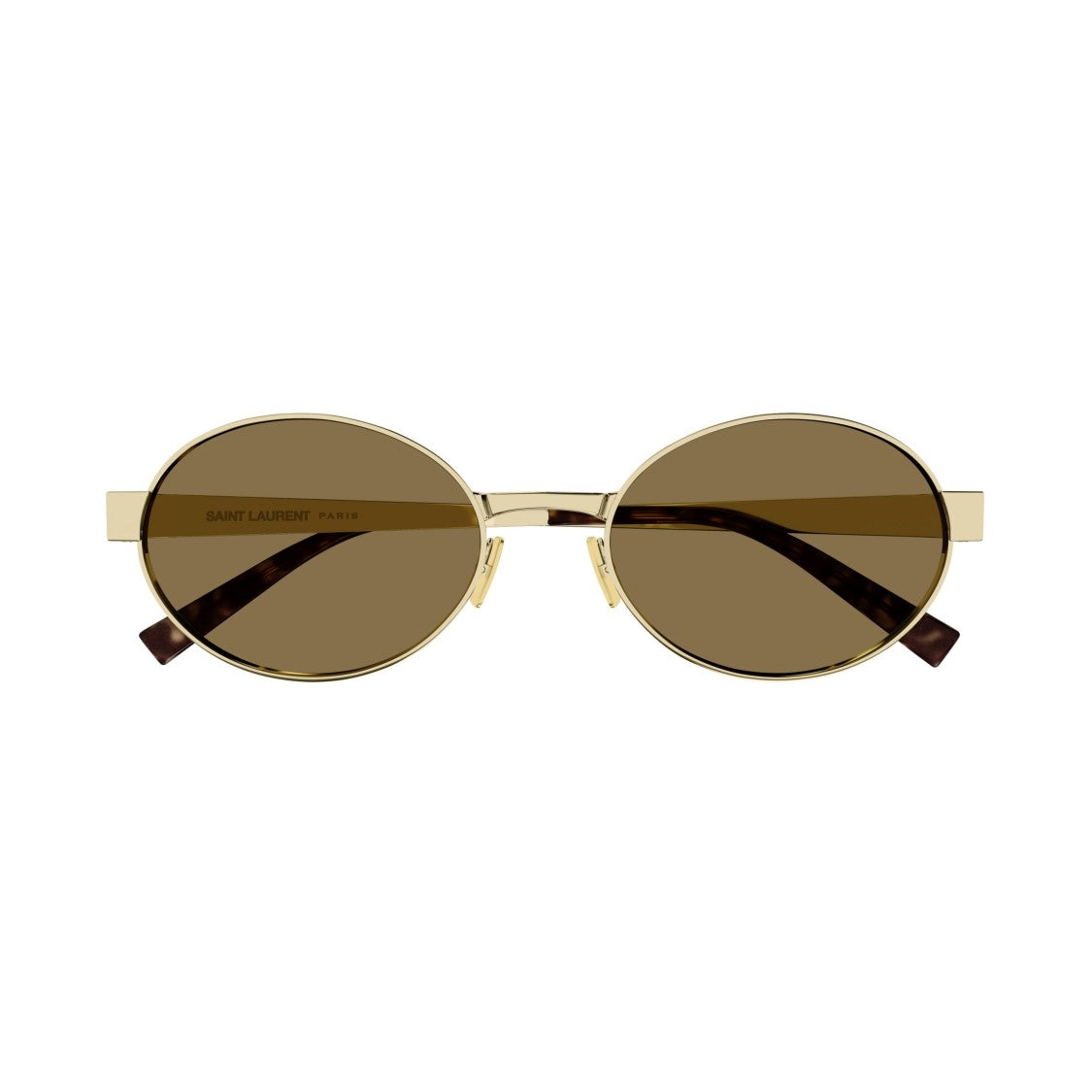 Saint Laurent Sl 692 Oval-Shaped Gold-Tone Sunglasses