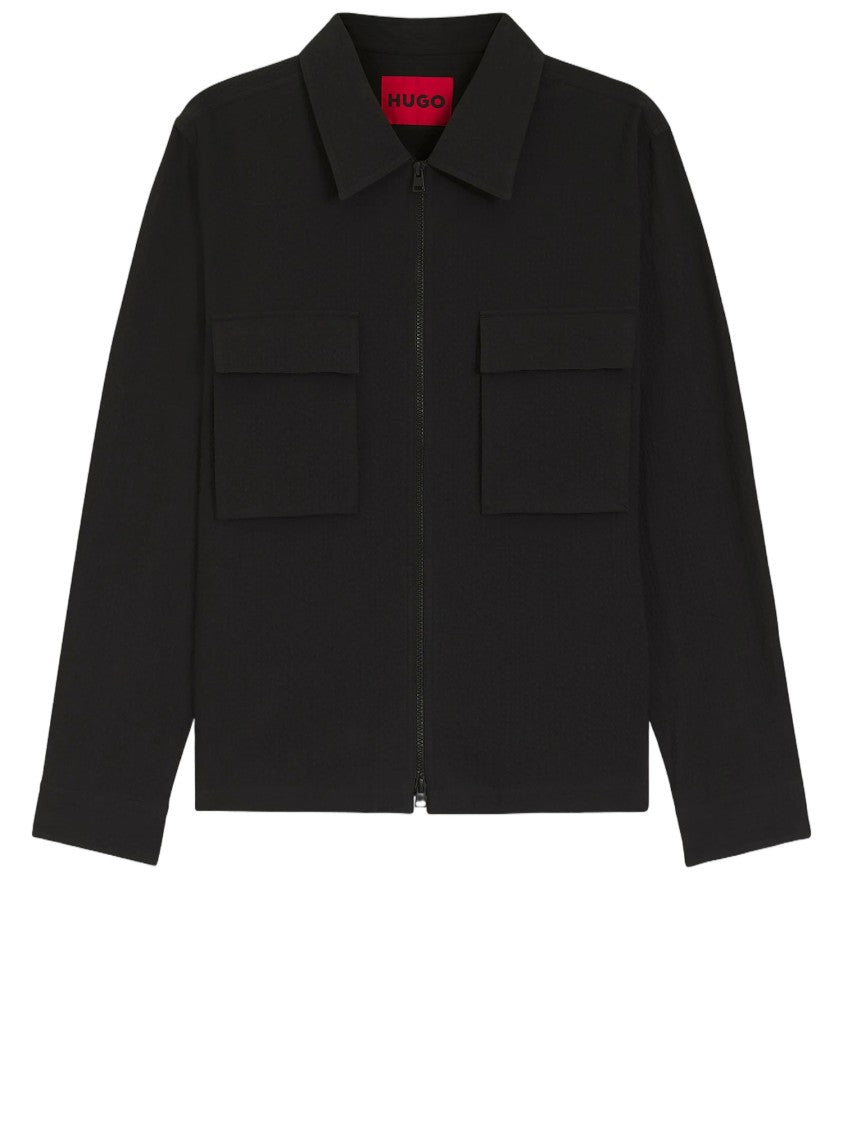 Hugo Boss Stretch Cotton Shirt With Classic Collar
