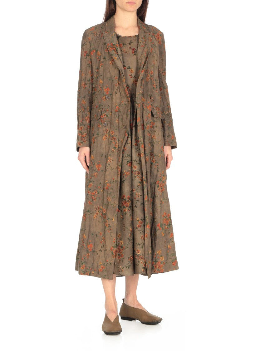 Uma Wang Olive Green Smooth Leather Ballet Shoes