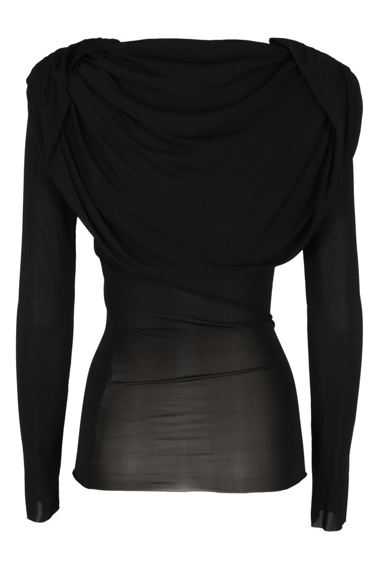 Giuseppe Di Morabito Hooded Sweater With Overlapping Fabric Detail