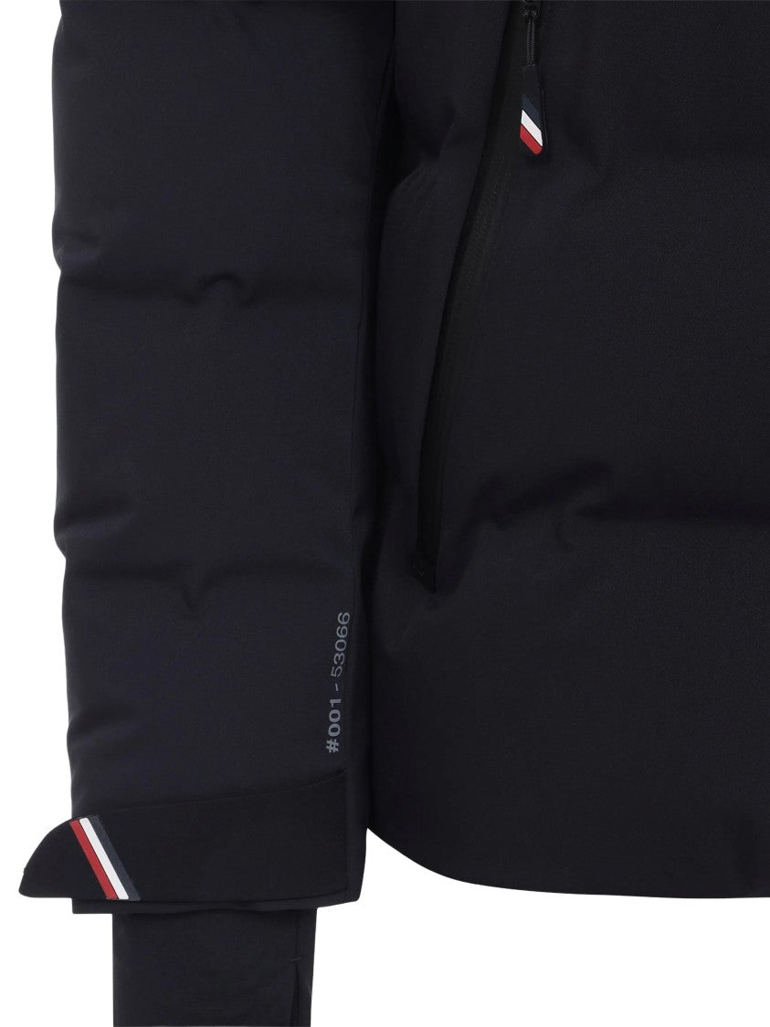 Moncler Grenoble Padded Quilted Jacket With High Collar And Detachable Hood
