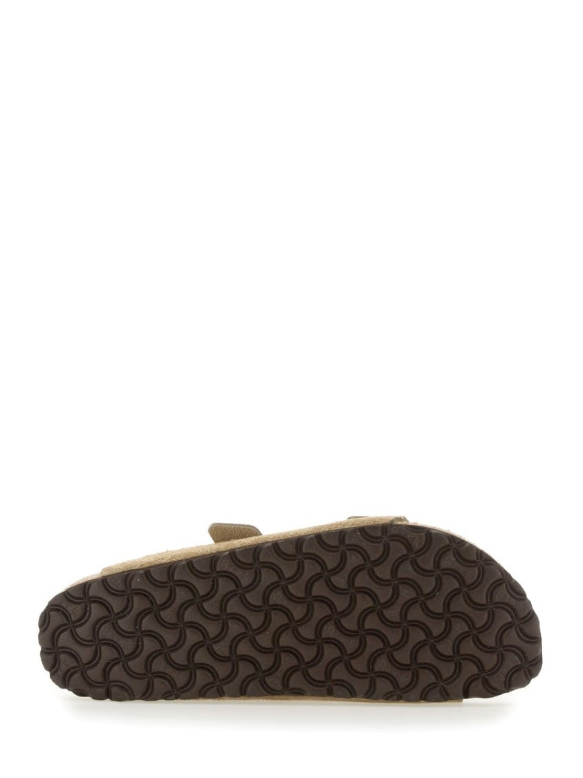 Birkenstock Beige Arizona Suede Cork Sandals