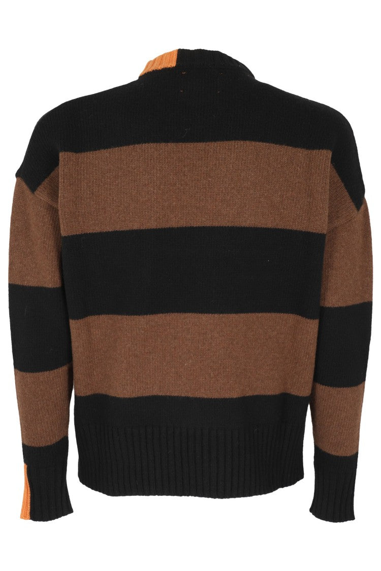 Right For Wide Stripe Knit Sweater