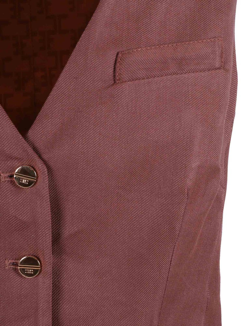 Elisabetta Franchi Tailored Deep V Neck Vest
