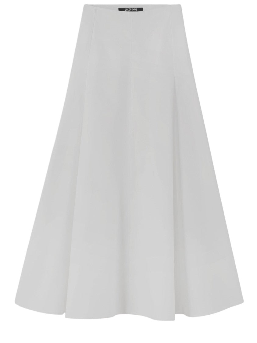 Jacquemus Cotton Triangle Skirt With Offset Hem