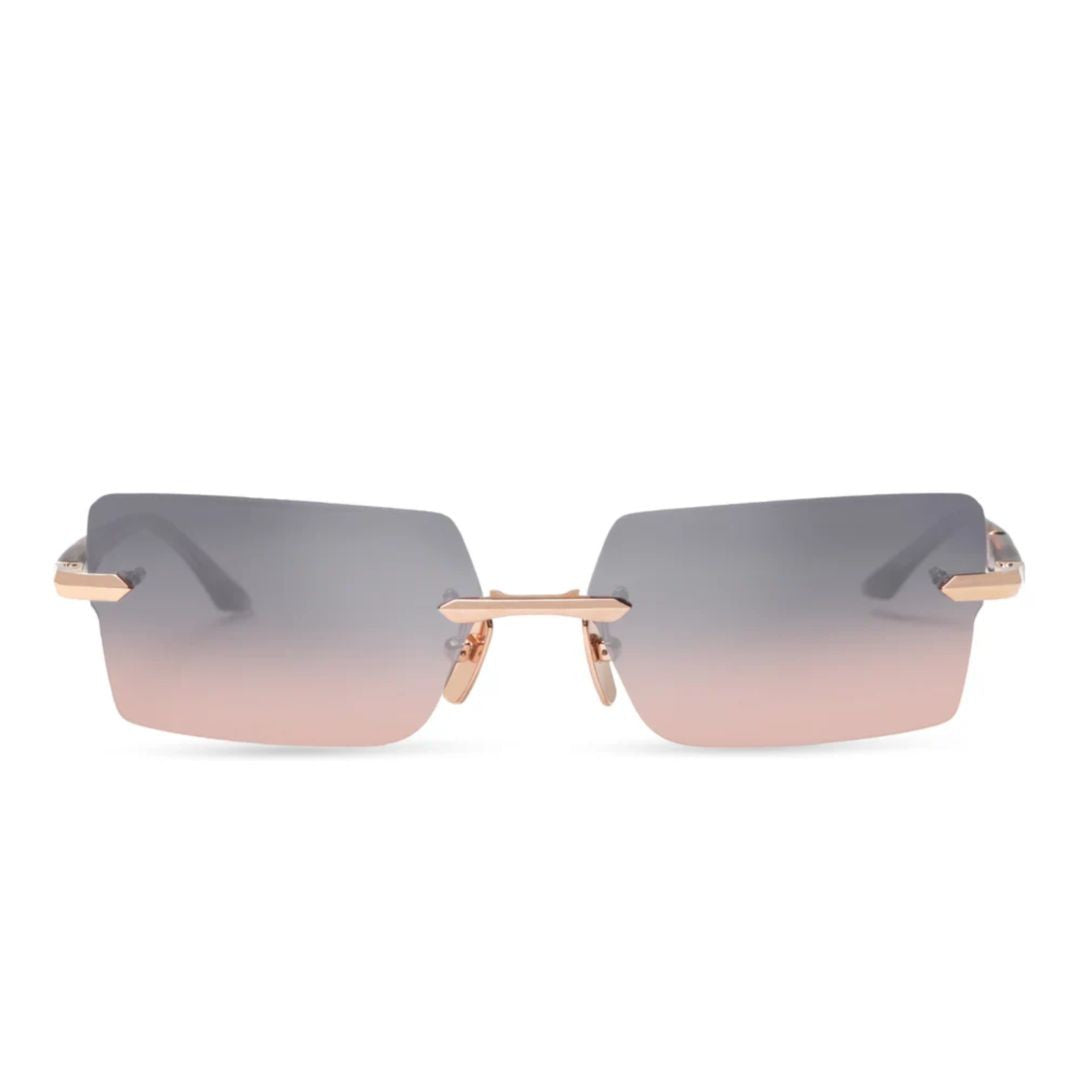 Dita Eymori Rimless Sunglasses With Rectangular Gradient Lenses
