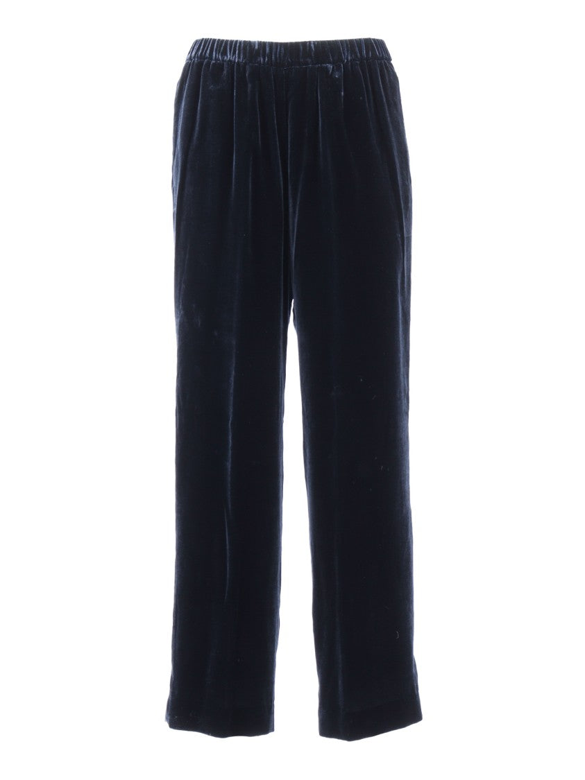 Aspesi Relaxed-Fit Black Long Pants With Elegant Draping