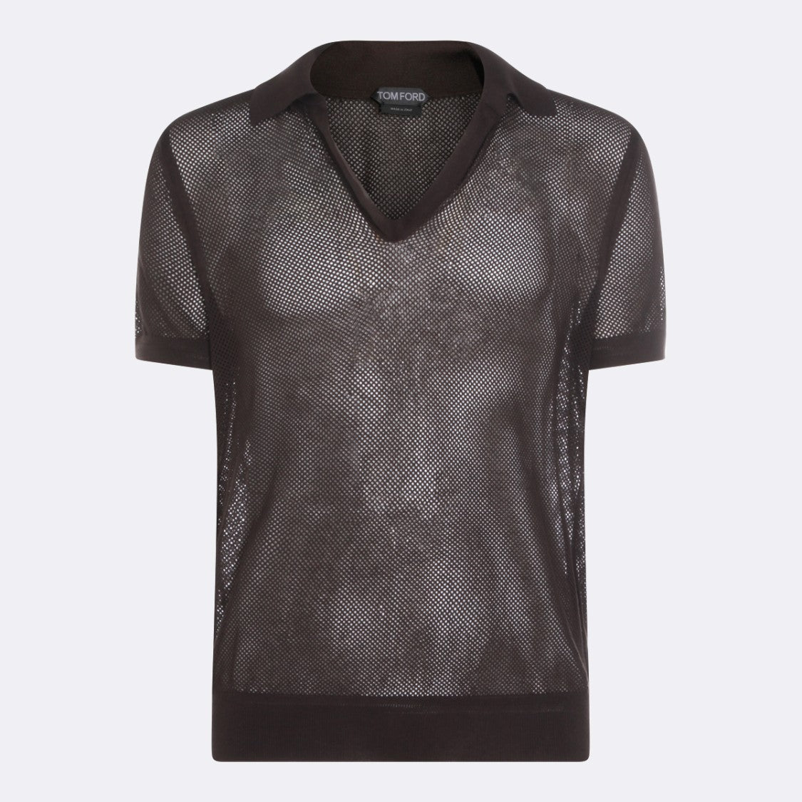 Tom Ford Dark Brown Cotton Polo Shirt
