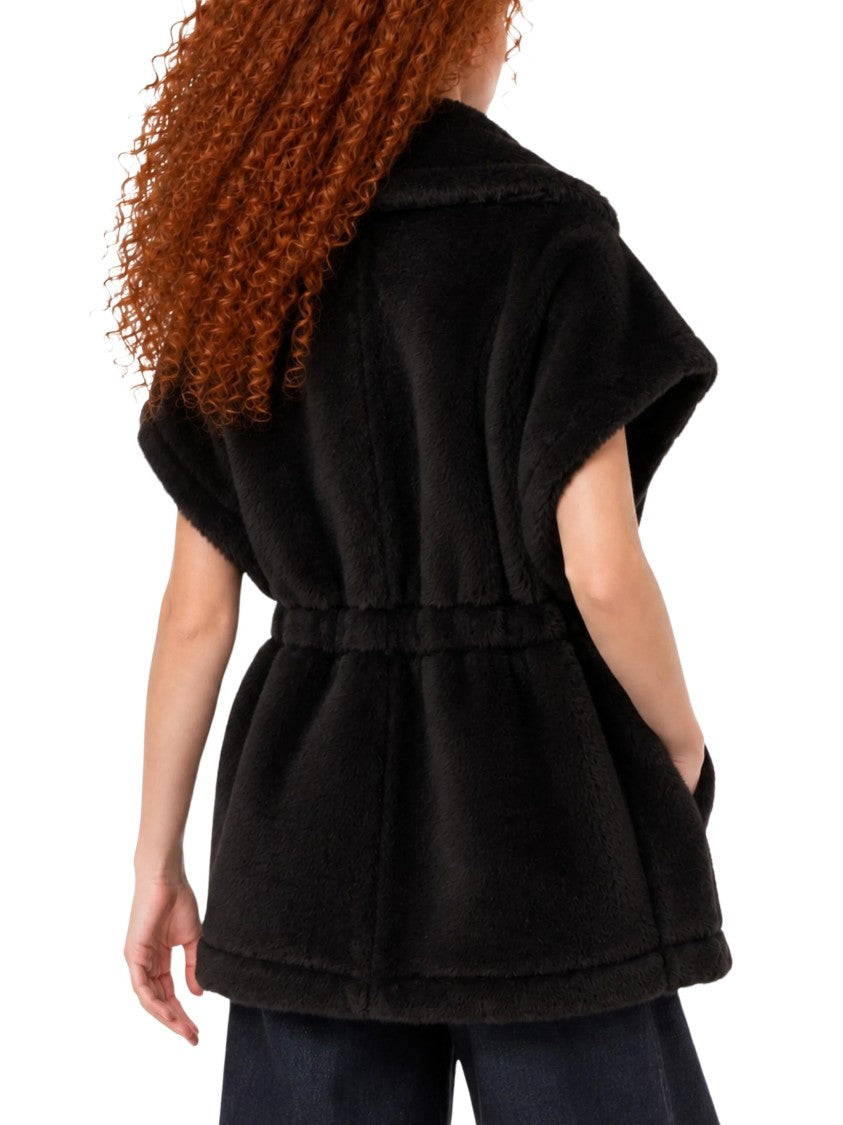 Max Mara Short Alpaca-Blend Plush Jacket