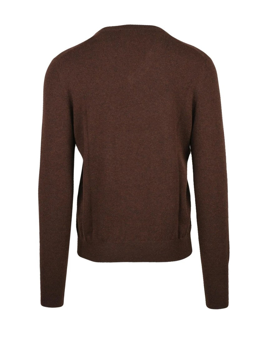 Ballantyne Cashmere V-Neck Pullover With Minimalist Design