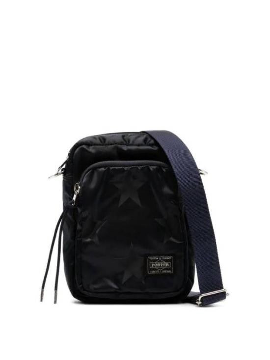 Porter Compact Nylon Crossbody Bag With Star Pattern And Adjustable Strap