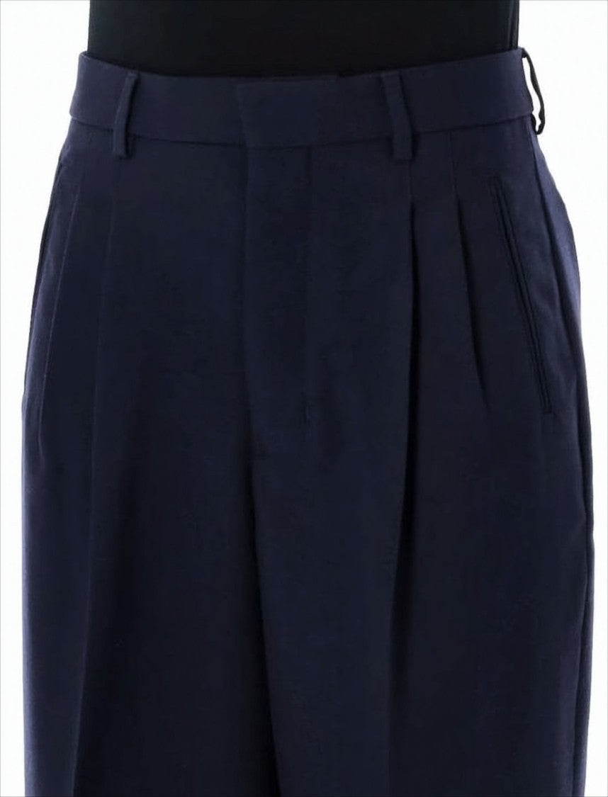 Ami Paris Wide-Leg Tailored Pants With High Waist