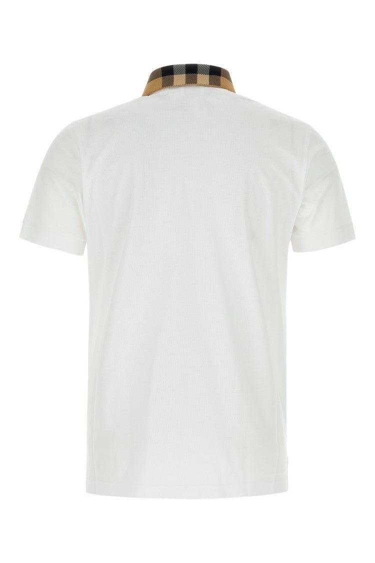 Burberry White Piquet Polo Shirt