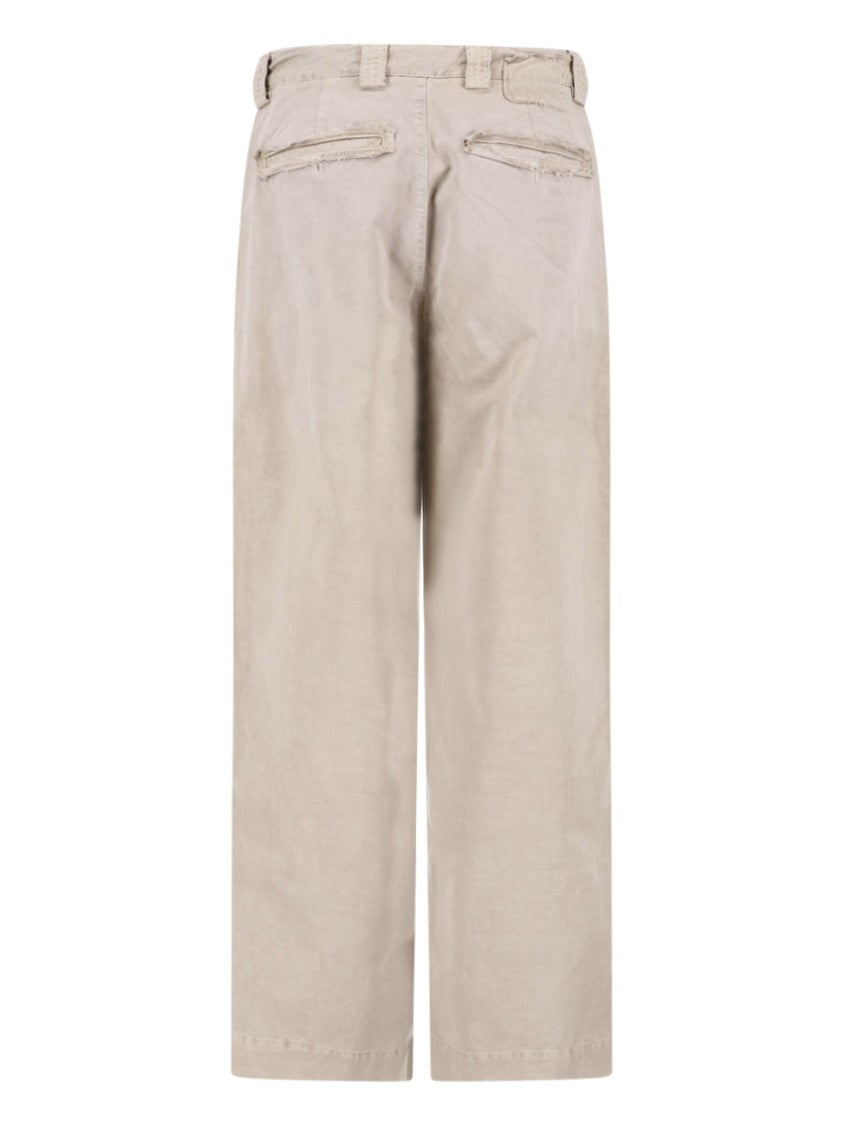 Mfpen Beige Commission Cotton Straight Trousers