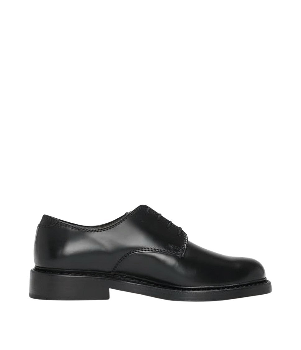 Our Legacy Polished Black Leather Derby Lace-Up Shoes