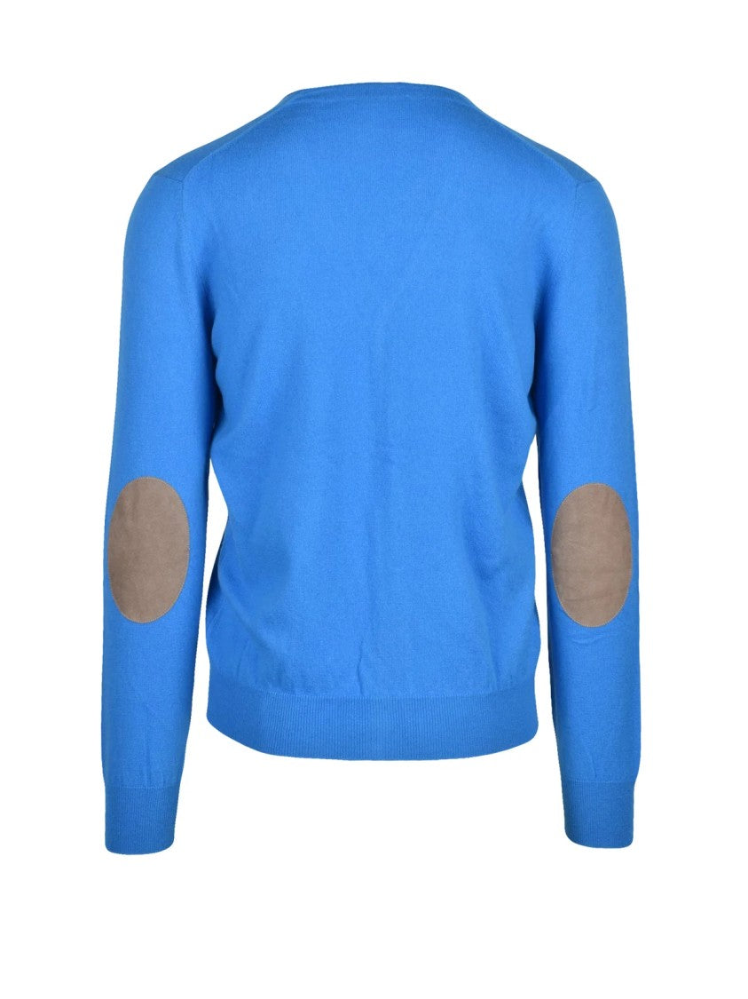 Kangra Blue Merino Wool V-Neck Cardigan