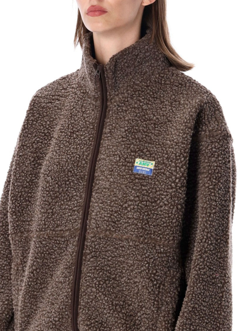 American Vintage Hok Town Pile High-Collar Oversized Fleece Jacket