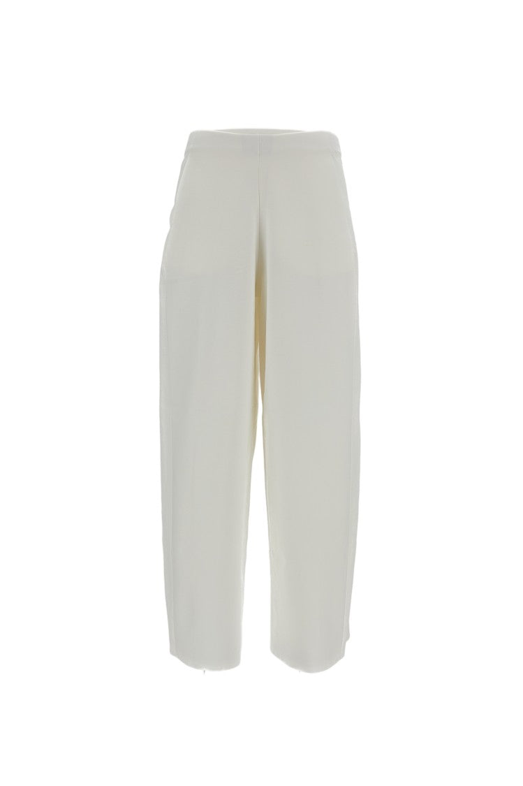 M.S.M. Milano Knee-Length Wide-Leg Trousers With Elasticated Waist