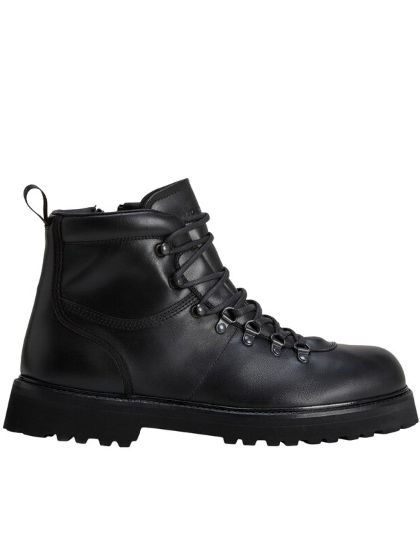 Woolrich Rugged Black Leather Ankle Hiking Boots