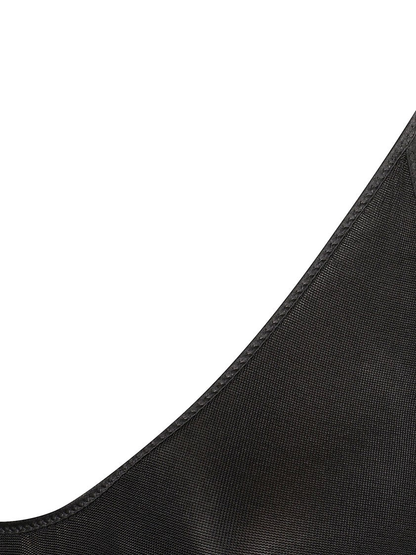 Saint Laurent Black Mini Dress With Spaghetti Straps